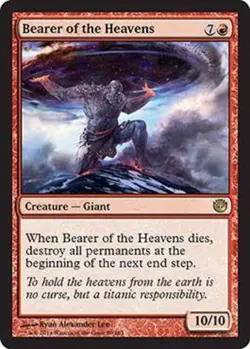 Bearer of the Heavens - Foil Magic mtg Moderate Play, English Journey Into Nyx x - Image 1