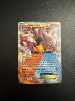 Volcanion EX ULTRA RARE 26/114 XY Steam Siege Pokemon HOLO Card TCG 2016 - Image 1