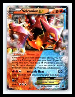 💥 Volcanion EX ULTRA RARE 26/114 XY Steam Siege Pokemon HOLO Card TCG 2016 - Image 1