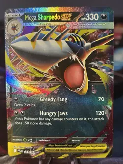 2025 POKEMON PFL EN-PHANTASMAL FLAMES 061 MEGA SHARPEDO EX NM/M - Image 1