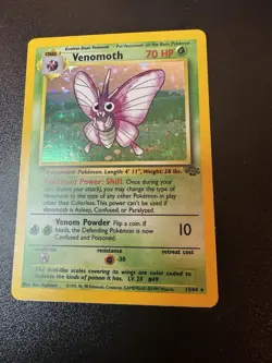 Venomoth 13/64 Unlimited Jungle Holo Pokemon Card NM - Image 1