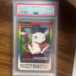 [PSA 6] 1997 Bandai Carddass Pocket Monsters Mew Foil Prism Japanese #151 F/S - Image 3