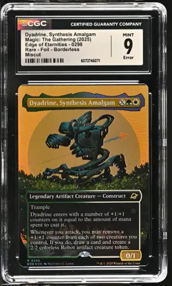 DYADRINE, SYNTHESIS AMALGAM Edge of Eternities Borderless Foil Miscut CGC 9 MTG - Image 1