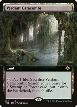 MTG Verdant Catacombs (Extended Art) Modern Horizons 2 #479 RARE - Image 1