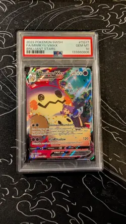 2022 POKEMON SWORD & SHIELD BRILLIANT STARS #TG17 FULL ART/MIMIKYU VMAX PSA 10 - Image 1