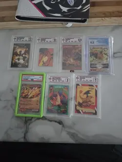 Pokemon Cards Charizard Graded Lot Of 7 - CGC CG PSA Slabs - Image 1