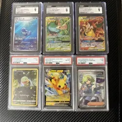 A Lot Of 6 PSA AND CGC GRADED POKEMON CARDS- Pikachu Wartortle Charizard & More - Image 1