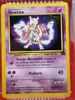 Mewtwo Pokemon 1999 Black Star Promos #3 Mewtwo Strikes Back WB Movie CGC 8.5 - Image 2