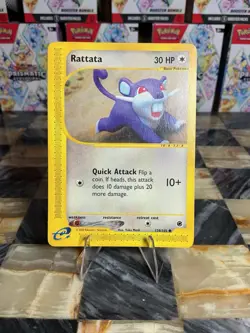 Pokemon TCG Rattata Card 128/165 Expedition Base Set 2002 - Image 1