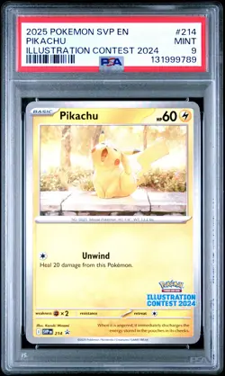 PIKACHU 214 | PSA 9 | SVP EN-SV BLACK STAR PROMO POKEMON - Image 1