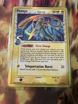 2006 Pokemon Deoxys Delta Species 6/110 Holo Rare EX Holon Phantoms HP/ Damaged - Image 2