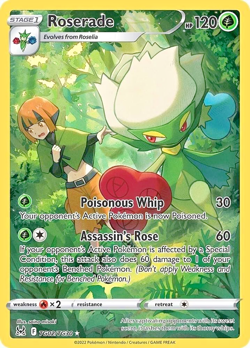 Pokemon TCG Roserade TG02/TG30 Lost Origin Full Art Ultra Rare Holo - Image 1