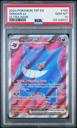 2024 POKEMON TEF ENTEMPORAL FORCES ULTRA RARE 193 GENGAR EX PSA 10 G2U - Image 1