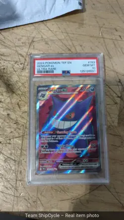 2024 POKEMON TEF ENTEMPORAL FORCES ULTRA RARE 193 GENGAR EX PSA 10 G2U - Image 3