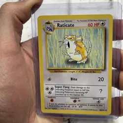 Pokemon TCG Raticate Base Set 40/102 Regular Unlimited Uncommon NM Near Mint Vtg - Image 1