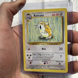 Pokemon TCG Raticate Base Set 40/102 Regular Unlimited Uncommon NM Near Mint Vtg - Image 2