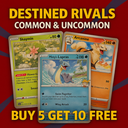 Pokemon TCG Destined Rivals Singles Common & Uncommon Card List NM/Mint English - Image 1