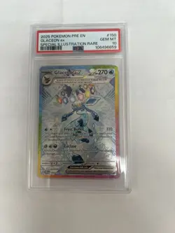 Pokemon TCG Glaceon EX 150/131 Prismatic Evolutions Sir PSA 10 - Image 1