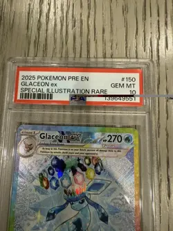 Pokemon TCG Glaceon EX 150/131 Prismatic Evolutions Sir PSA 10 - Image 2