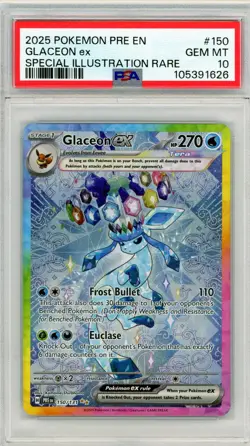 2025 Pokemon SV Prismatic Evolutions - PRE EN #150/131 Glaceon ex PSA 10 - Image 1