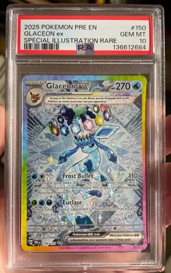 Pokemon 2025 Glaceon ex 150/131 SIR Prismatic Evolutions GEM MINT PSA 10🔥 - Image 1