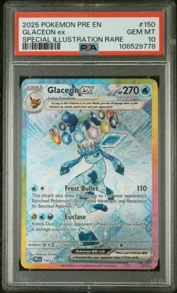 PSA 10 - Glaceon ex 150/131 SIR SV Prismatic Evolutions - Pokemon - Image 1