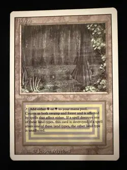 Magic the Gathering 1994 Bayou Revised Edition Rare Dual Land NM-MT Condition - Image 1