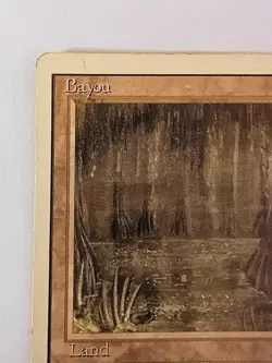 Magic the Gathering 1994 Bayou Revised Edition Rare Dual Land English Damaged - Image 2