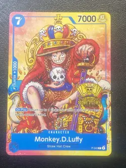 Monkey D Luffy (2nd Anniversary Stamped ) P-043 One Piece Promotion Cards - Image 1