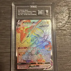 Pokemon TCG Rayquaza VMAX Holo Ultra Rare Card Evolving Skies 217/203 - Image 1