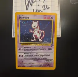 💥 Pokemon TCG Mewtwo Base Set Holo Foil Rare Card 10/102 Vintage Card 1999 🔥🔥 - Image 1