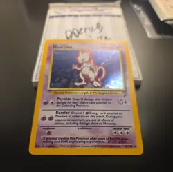 💥 Pokemon TCG Mewtwo Base Set Holo Foil Rare Card 10/102 Vintage Card 1999 🔥🔥 - Image 2