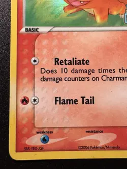 Charmander 48/100 EX Crystal Guardians Pokemon Card Reverse Holo Foil Rare HP - Image 5