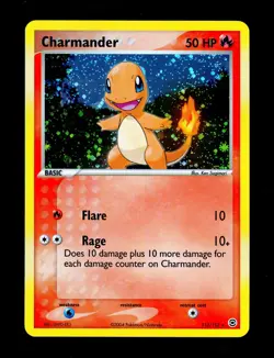 2004 Pokemon CHARMANDER Ex FireRed & LeafGreen SECRET RARE Holo Card 113/112 NM+ - Image 2