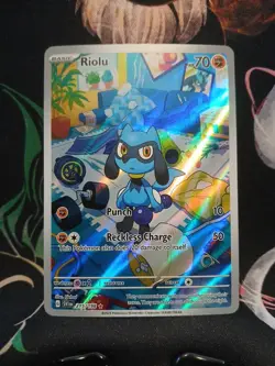 Riolu 215/198SV01 Scarlet & Violet Base Set IR Illustration Rare Card - Image 1