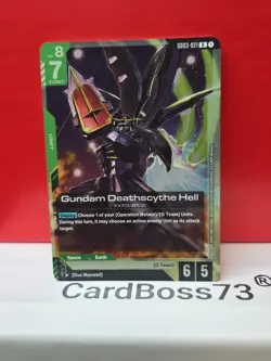 Gundam Deathscythe Hell Gundam Card Game . Steel Requiem Rare . GD03-021 - Foil - Image 1