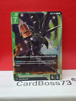 Gundam Deathscythe Hell Gundam Card Game . Steel Requiem Rare . GD03-021 - Foil - Image 2