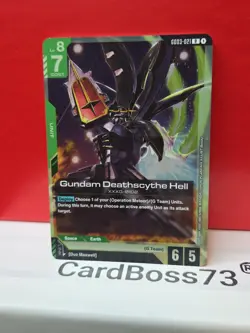 Gundam Deathscythe Hell Gundam Card Game . Steel Requiem Rare . GD03-021 - Foil - Image 4