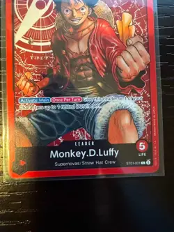 Monkey.D.Luffy ST01-001 - One Piece Card Starter Deck Straw Hat Crew NON HOLO NM - Image 3