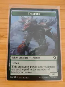 MTG Treefolk Token 012 Innistrad: Midnight Hunt M/NM Free UK P&P - Image 1