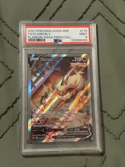 Pokemon Flareon V SWSH179 SWSH: Sword & Shield Promo Cards Holo PSA 9 - Image 1