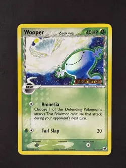 Pokemon TCG: Wooper - 71/101 Dragon Frontiers Stamped Reverse Holo - Komiya - LP - Image 1