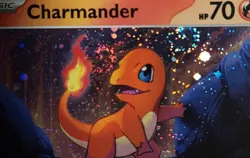 Pokemon Charmander Black Star Promo 047 Cosmos Holo Double Swirl Holo Bleed NM - Image 3