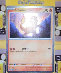 Pokemon Charmander Black Star Promo 047 Cosmos Holo Double Swirl Holo Bleed NM - Image 5