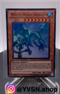 Yugioh! White Night Dragon LCGX-EN205 Ultra Rare Unlimited NM/M - Image 1
