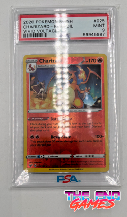 Pokemon TCG - Vivid Voltage SWSH04 Charizard 025/185 Reverse Holo PSA 9 HOT SALE - Image 1
