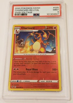 🔴Charizard 025/185 2020 Sword and Shield: Vivid Voltage Reverse Holo PSA 9 - Image 1