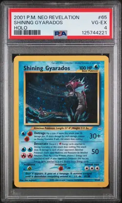 Shining Gyarados #65/64 Double Holo Error PSA 4 - 2001 Pokemon Neo Revelation - Image 1