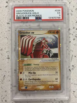 Pokemon 2006 Groudon EX-Holo Black Star Promos PSA 5 - Image 1