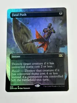 MTG Borderless Fatal Push Near Mint Normal Double Masters - Image 1